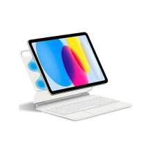 Floating Magnetic Bluetooth Keyboard Leather Tablet Case Compatible with iPad/10.9 (2022) Facpoet (2025)