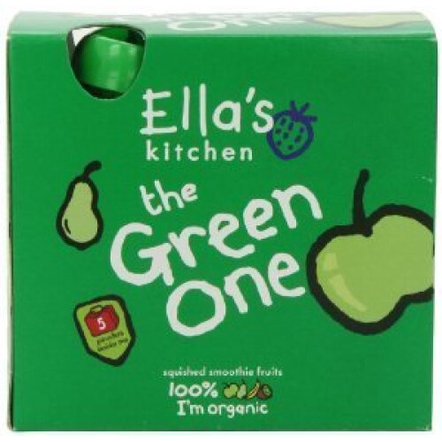 (12 PACK) - Ellas Kitchen - Smoothie Fruit - Green One mltpck | 5 x 90g | 12 PACK BUNDLE