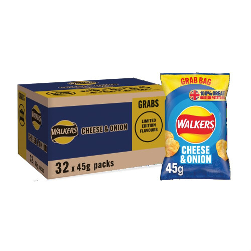Walkers Walkers Cheese & Onion Crisps Grab Bag 45g