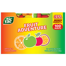 Tic Tac Fruit Adventure Mints, 12 Pieces, On the Go Refreshment, Christmas Stuffers, 50ml Each