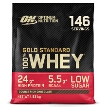 Optimum Nutrition Gold Standard 100% Whey Muscle Building and Recovery Protein Powder with Naturally Occurring Glutamine and BCAA Amino Acids, Double