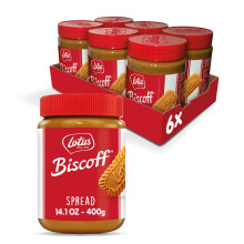 Biscoff Sweet Spread Smooth - Caramelised Biscuit Spread - Speculoos Flavour - Vegan Friendly (400g x 6)