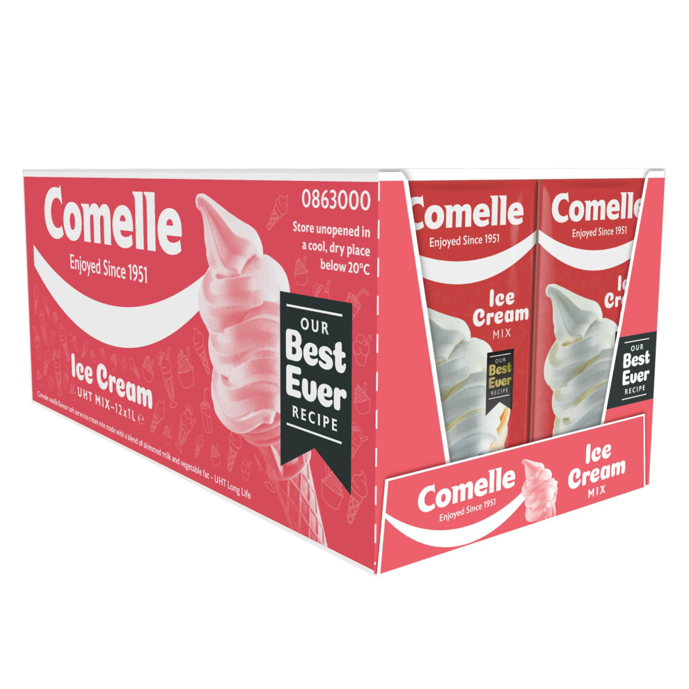 Comelle ( 12 Pack ) Ice Mix Uht 1 Litre Cream