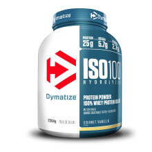 Dymatize ISO 100 Hydrolyzed Gourmet Vanilla 2264g - Whey Protein Hydrolysat + Isolat Pulver