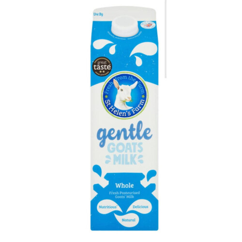 St Helen's Fresh Whole Goats Milk 1lt x 5 pack
