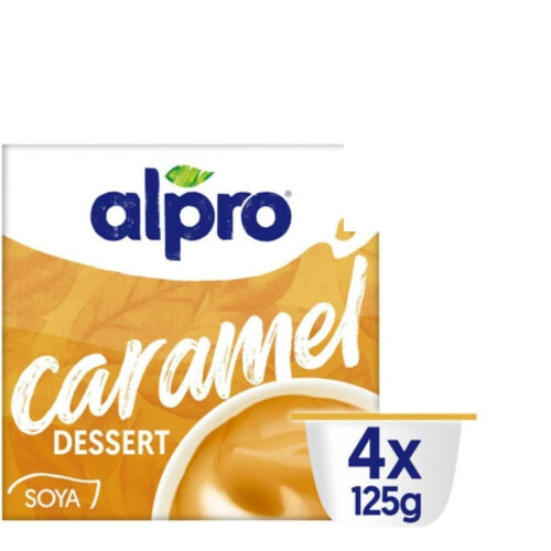 Alpro Caramel SOYA Dessert 4 X 125gr x 4 Pack