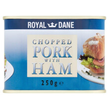 Royal Dane Chopped Pork with Ham, Pack of 12 x 250 g