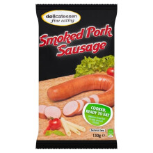 Delicatessen fine eating Smoked Pork Sausage 130g x 12