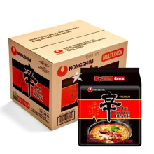 Nong Shim SHIN Ramyun BLACK Korean Premium Spicy Ramen Noodles 130g (Pack of 32) HALAL