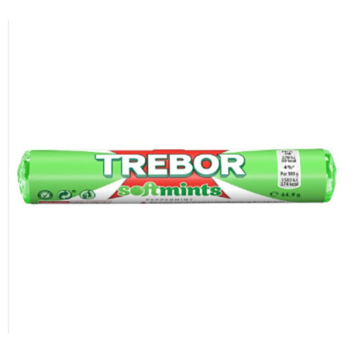 TREBOR Softmints Spearmint 44.9g x Case of 40