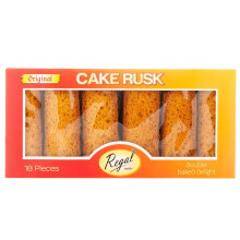 Regal Crispy Rusks | Crispy, Buttery, & Delicious | Perfect for Tea Time (6 Pack, Cake Rusk Original)
