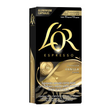 L'OR Espresso Vanilla Flavour - Aluminium Coffee Capsules (Pack of 10, Total 100 Capsules)