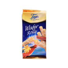 Tago Wafer Rolls from Serendib | Crispy wafer rolls with flavoured Cream Filling (150g) | (30 Packets, Vanilla flavoured cream filling)