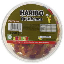Haribo Gold Bears, Gummy Bear Bulk Sweets 4kg (4 x 1kg tubs)