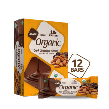 NuGo Organic Nutrition Bar, Dark Chocolate Almond, 50 g Bars (Pack of 12)