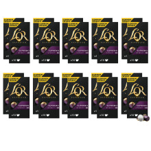 L'OR Espresso Supremo - Intensity 10 - Compatible with Nespresso* Aluminium Coffee Capsules - 20 Packs of 10 Capsules (200 Drinks)