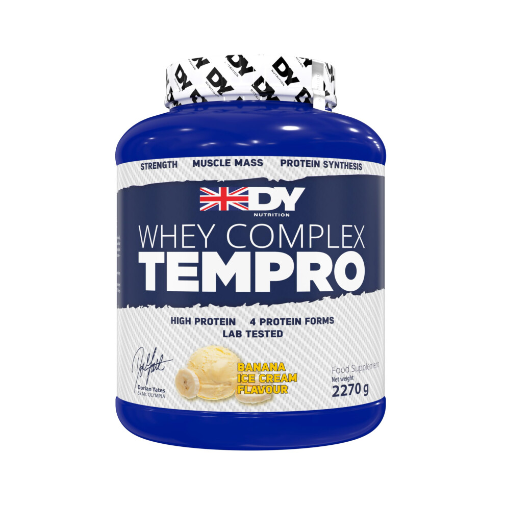 Dy Nutrition Whey Complex Tempro | X4 Protein Forms | Whey, Casein, Isolate & Egg Albumin, 23G Premium Protein Powder With Digestive Enzymes For