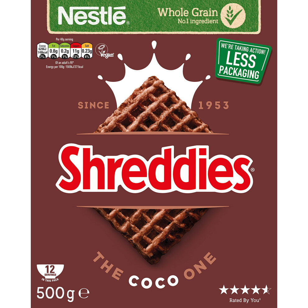 Nestle Nestl? Shreddies The Coco One Cereal 500G (Pack Of 7)