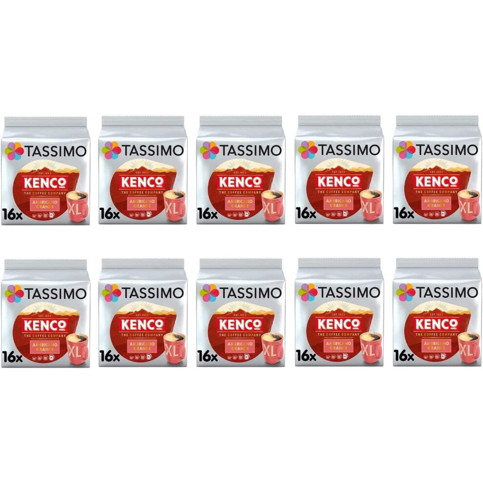 Tassimo Kenco Americano Grande Coffee Pods - 10 Packs (160 Drinks)