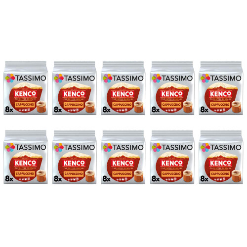 Tassimo Tassimo Kenco Cappuccino Coffee Pods - 10 Packs (80 Drinks)