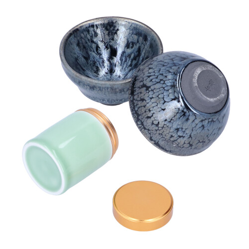 Kung Fu Tea Set Ceramic Tea Canister and Tea Cup 1