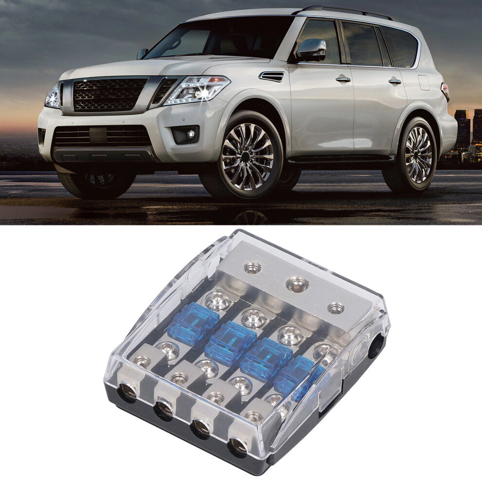 60A Power Distribution Block 1 In 4 Ways Out Car Rv Solar System Fuse Holder 8081342836641