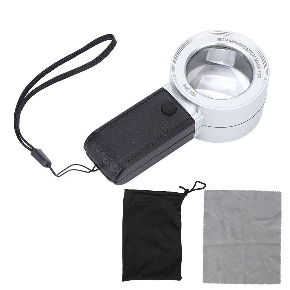 Light Ed Magnifying Glass Handheld 30X