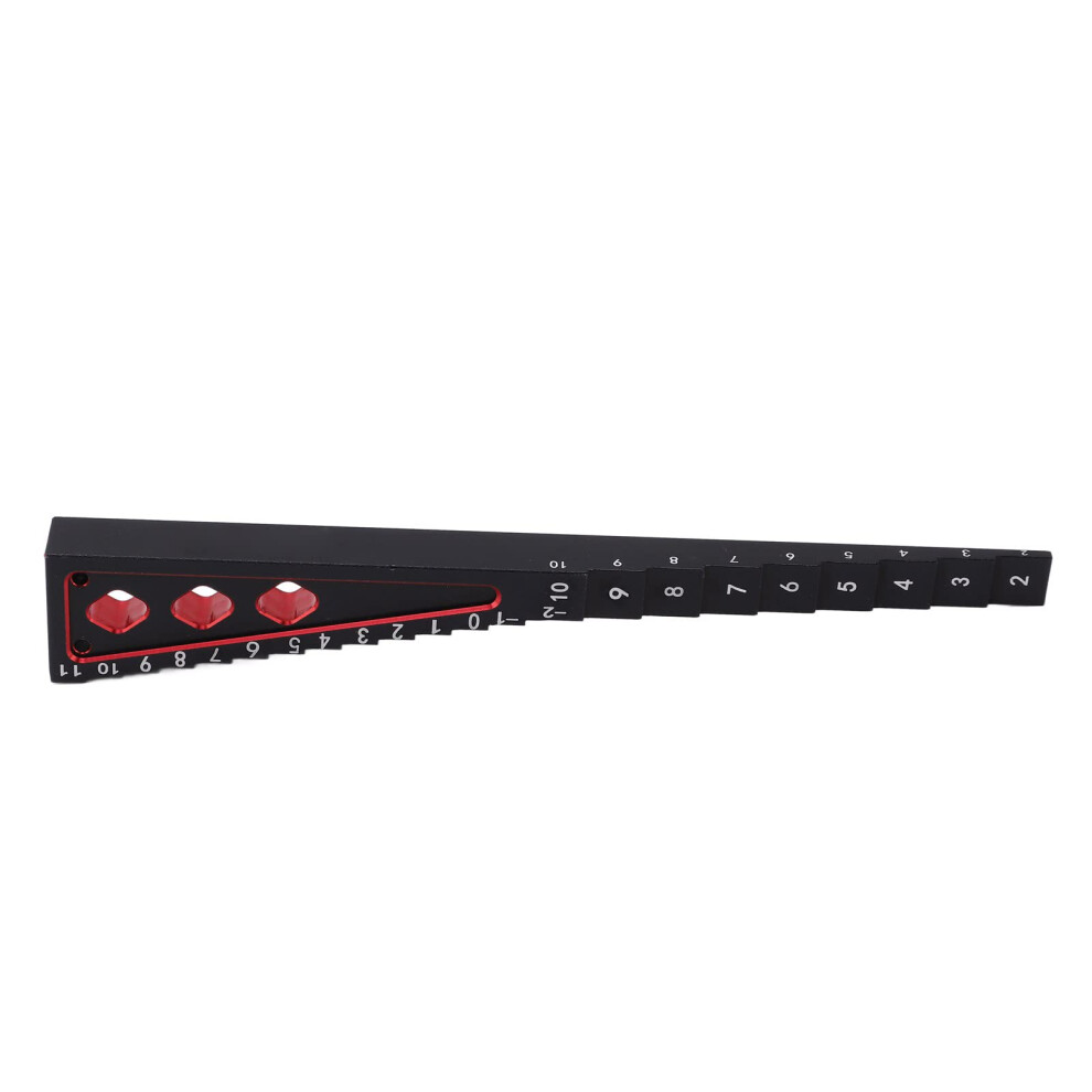 Rc Height Measuring Ruler For 1/8 1/10 Rc Cars, Accurate Aluminum Alloy Chassis Ride Height Tool, Black Red Finish 6493810733741