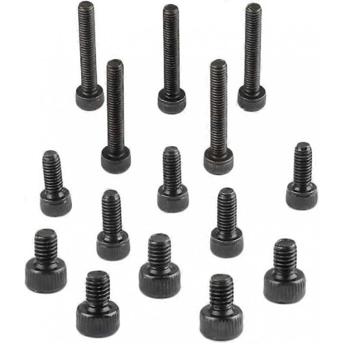 Three Types M4 Threaded Screw Pack - 15pcs of Various Sizes