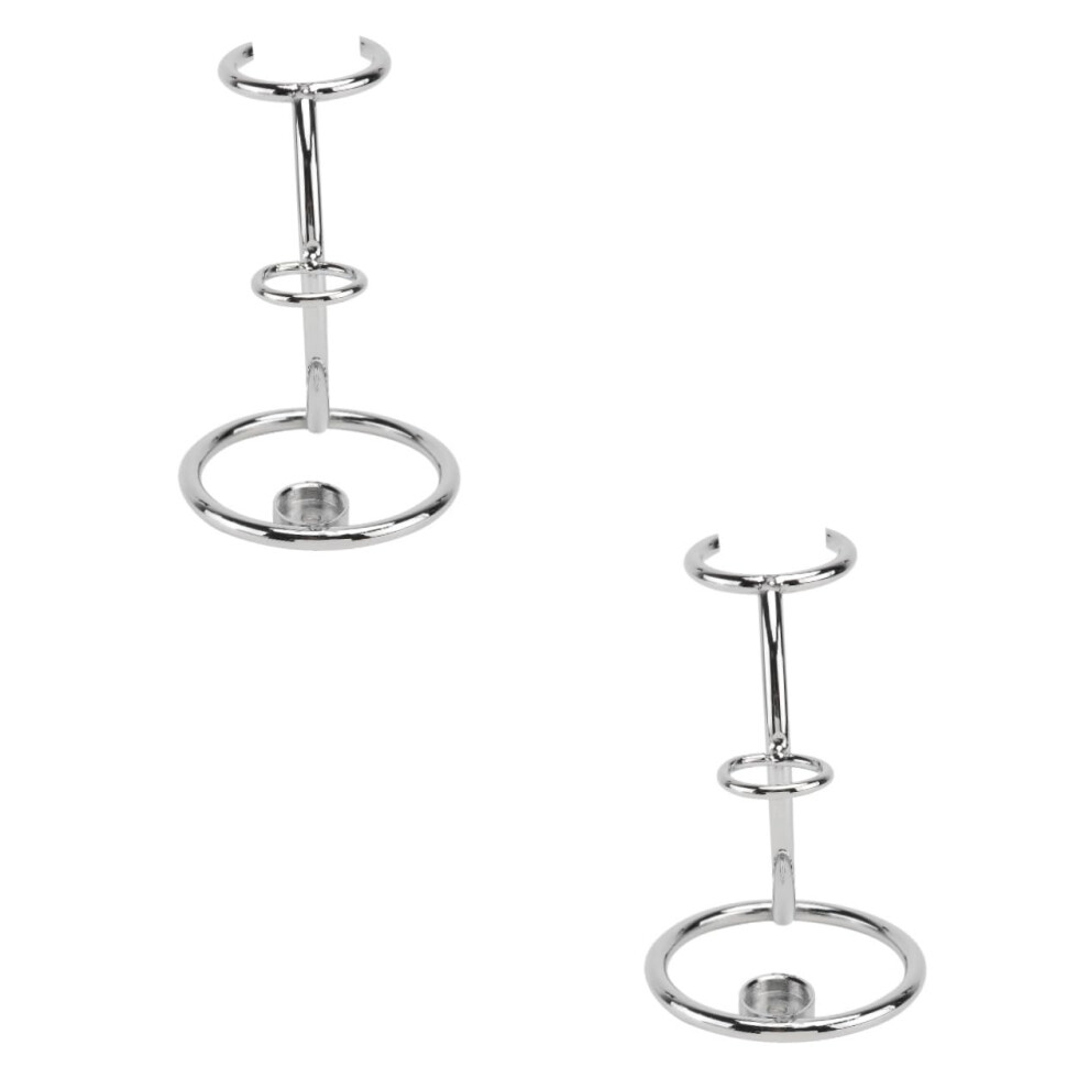 2pcs Metal Shaving Brush Storage Rack Razor Brush Stand for Bathroom Organizer, Compatible with Standard Razors