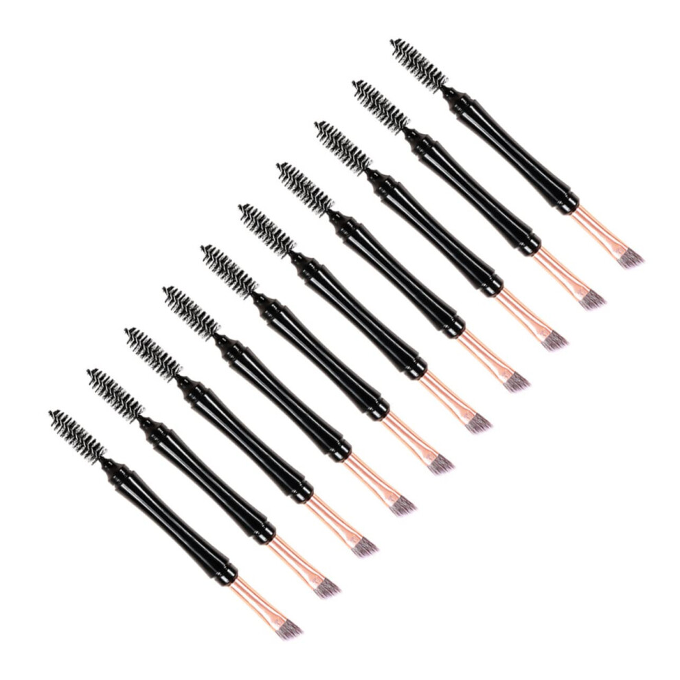 10pcs Makeup Brushes Set for Brow Lamination, Spoolies, Eyeshadow Application, Soft Bristles, Easy to Clean