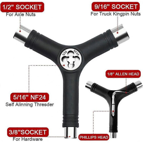 1-Inch Skateboard Mounting Hardware 8PCS & Y Tool 2