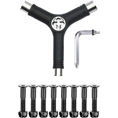 1-Inch Skateboard Mounting Hardware 8PCS & Y Tool