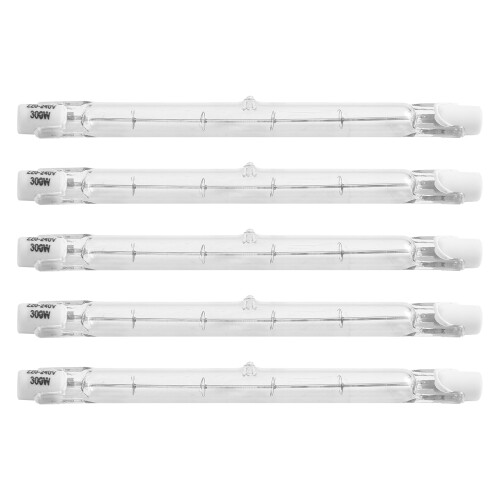 5 Pack R7S 118mm 300W 230V,R7S Halogen Linear Ligh