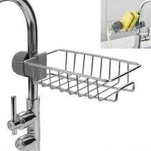 Sponge Drain Rack: Stainless Steel Hanging Storage Rack for Kitchen and Bathroom