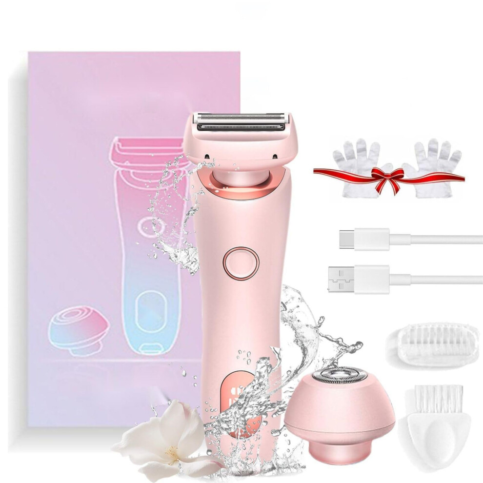Razor for Women, Double-Headed Electric Shaver, Waterproof Wet and Dry Body Groomer