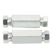 2 Stück Brake Pipe Connectors 3/8 Zoll Inline Weibliche Männliche Muttern Ersatz für britische und US-amerikanische Autos vor 1980