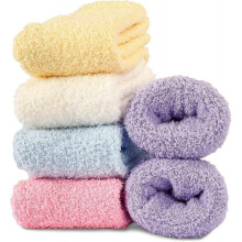 Women's Winter Socks, 5 Pairs Coral Fleece Socks - Warm, Soft, Thick and Fluffy