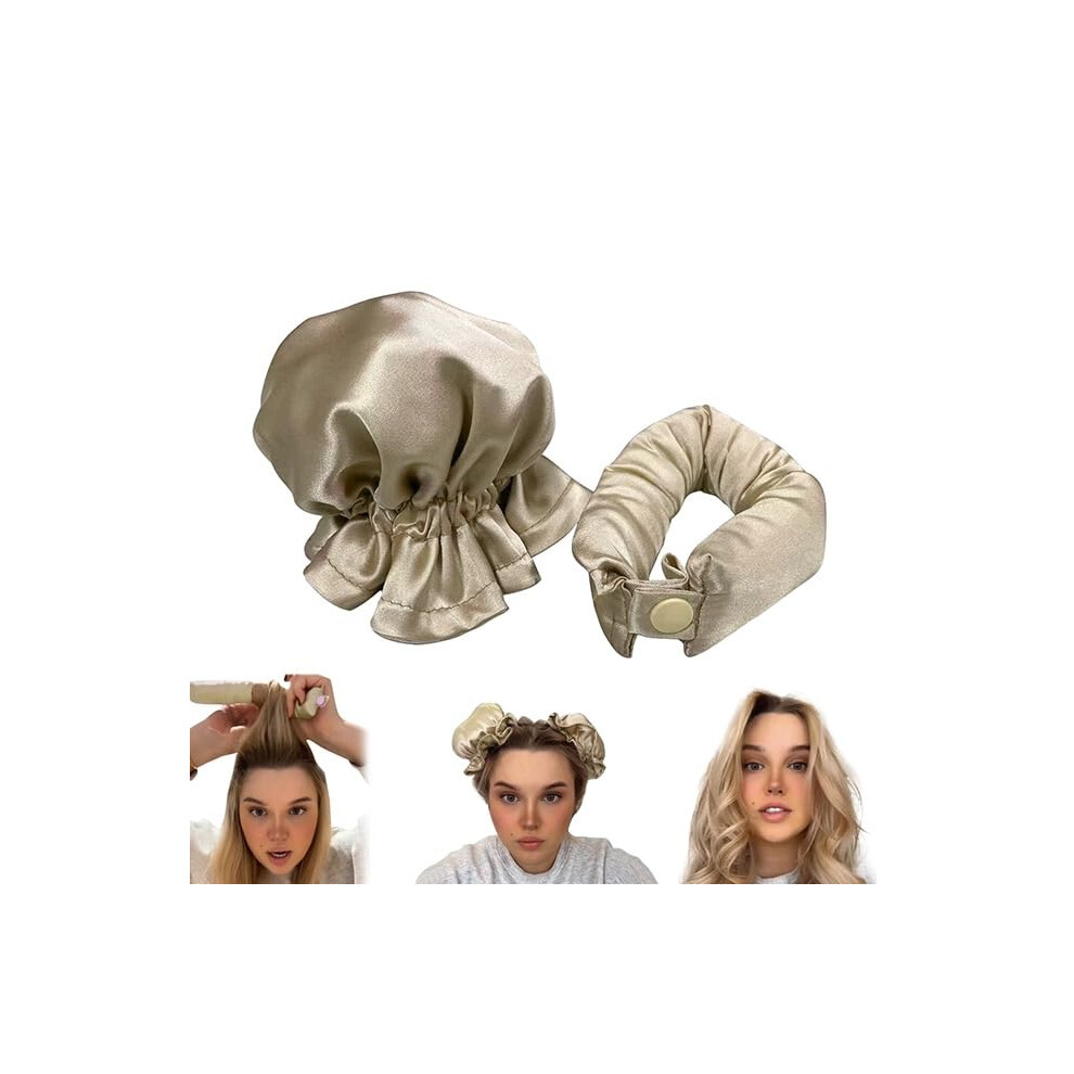 Heatless Hair Rollers Set of 2 Bun Bons Soft Curlers with Cloth Cover for No Heat Curls Hair Styling Tools