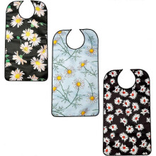 Adult Bibs for Eating 3 PackWomen,Waterproof Soft Reusable Adult Bib