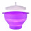 Foldable Oven Bowl Popcorn Round Portable with Lid 2