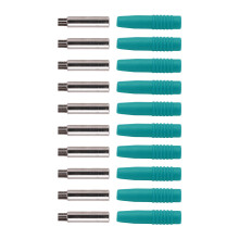 10 pezzi M1020M accoppiatore per spina banana da 2 mm, verde, 10 A