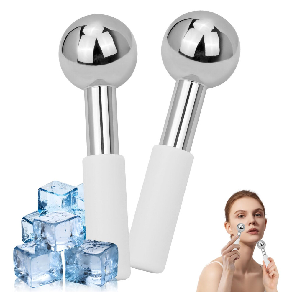 Dark Ice Globes For Face & Eyes - Stainless Steel Cryo Sticks For Cold Therapy, Reducing Puffiness, Wrinkles & Circles