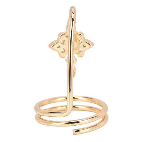 Anello dorato per unghie, in rame, 2,8x1,5 cm 2