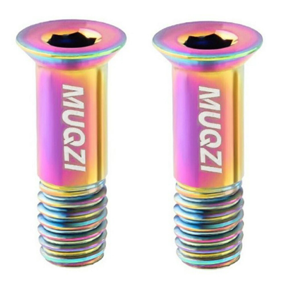 (Colorful) Muqzi 2Pcs Bicycle Derailleur Pulley Bolts Titanium Alloy M5 Jockey Wheel Screws For Mountain Road Bike Gear Tensioner 6914274517710