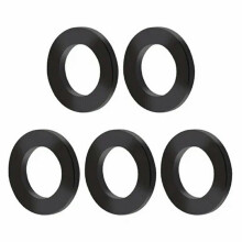 (Black) MUQZI 5Pcs M5 Titanium Alloy TC4 Screw Washer 1mm Thickness Mountain Bike Flat Spacer for Handlebar Crankset