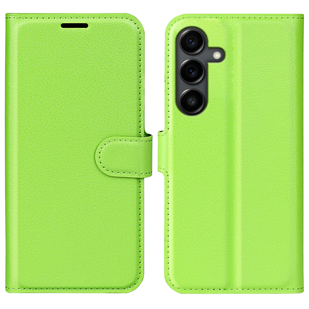 (Green) For Samsung Galaxy S25 Fe Case Litchi Texture Shockproof Leather Wallet Phone Cover Green 6914271665926