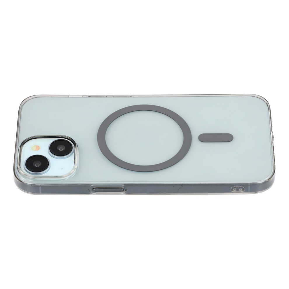 (Grey) For Iphone 15 Crystal Clear Case Compatible With Magsafe Hard Pc Phone Cover Grey 6914270261877