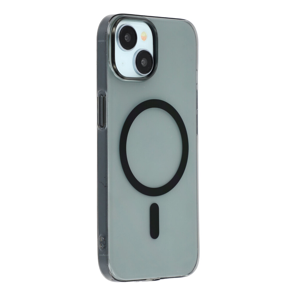 (Transparent ) For Iphone 15 Crystal Clear Case Compatible With Magsafe Hard Pc Phone Cover Black 6914276673827