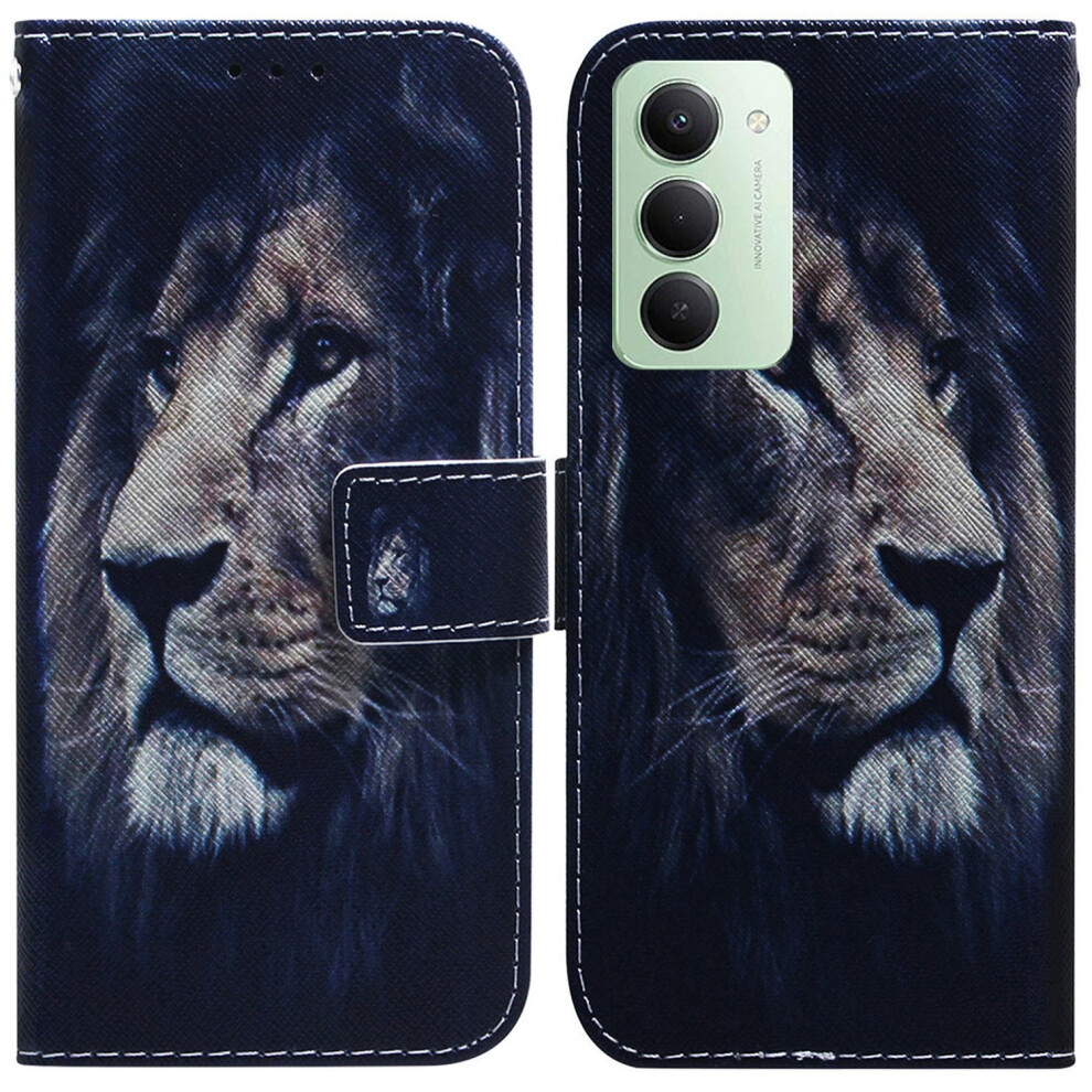 (Lion) For Xiaomi Redmi 15 4G (Eu) (171Mm) Wallet Case Pattern Print Leather Phone Cover 6914276411467